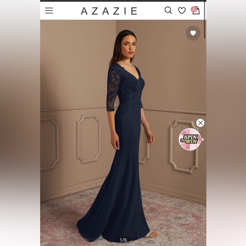 Brand new size 8 navy blue mother of bride dress